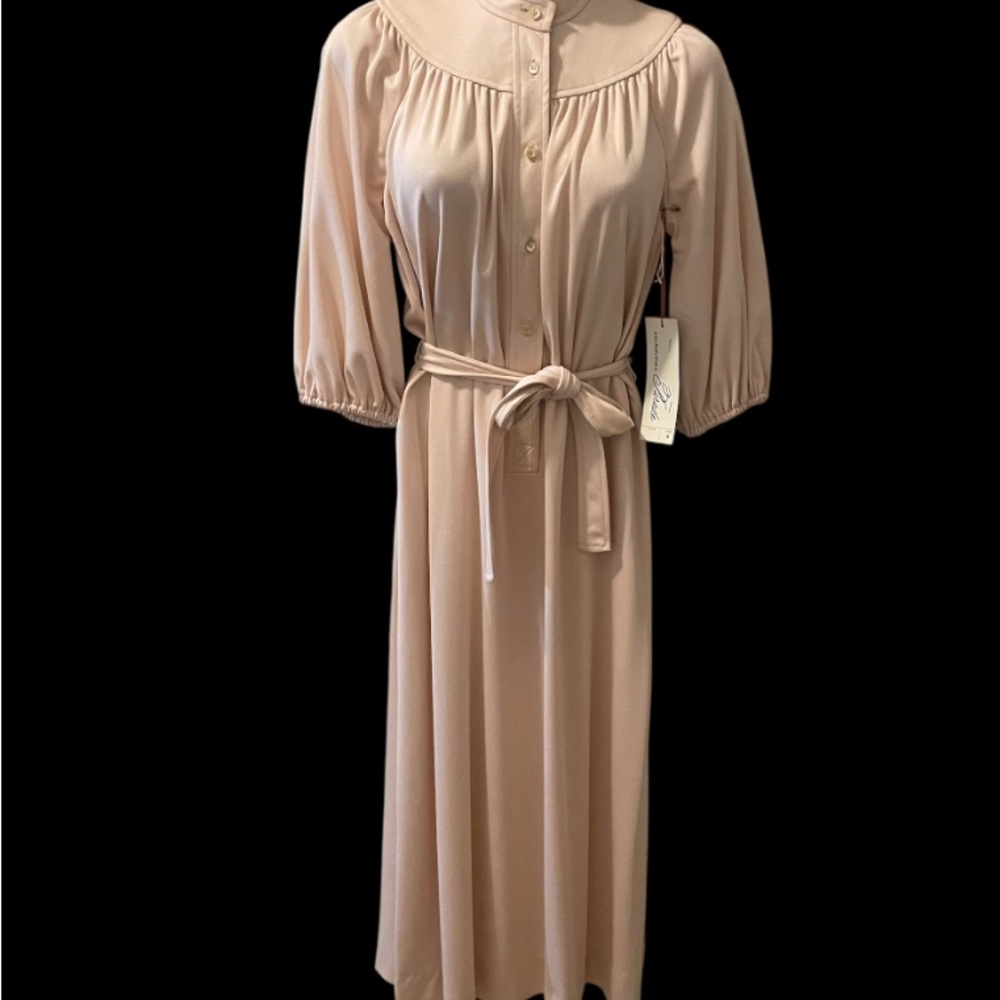 Chic Vintage light pink  Long Sleeve Dress